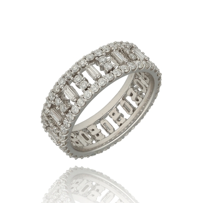 Fehér arany gyűrű 54-es méret (B9935_3I)